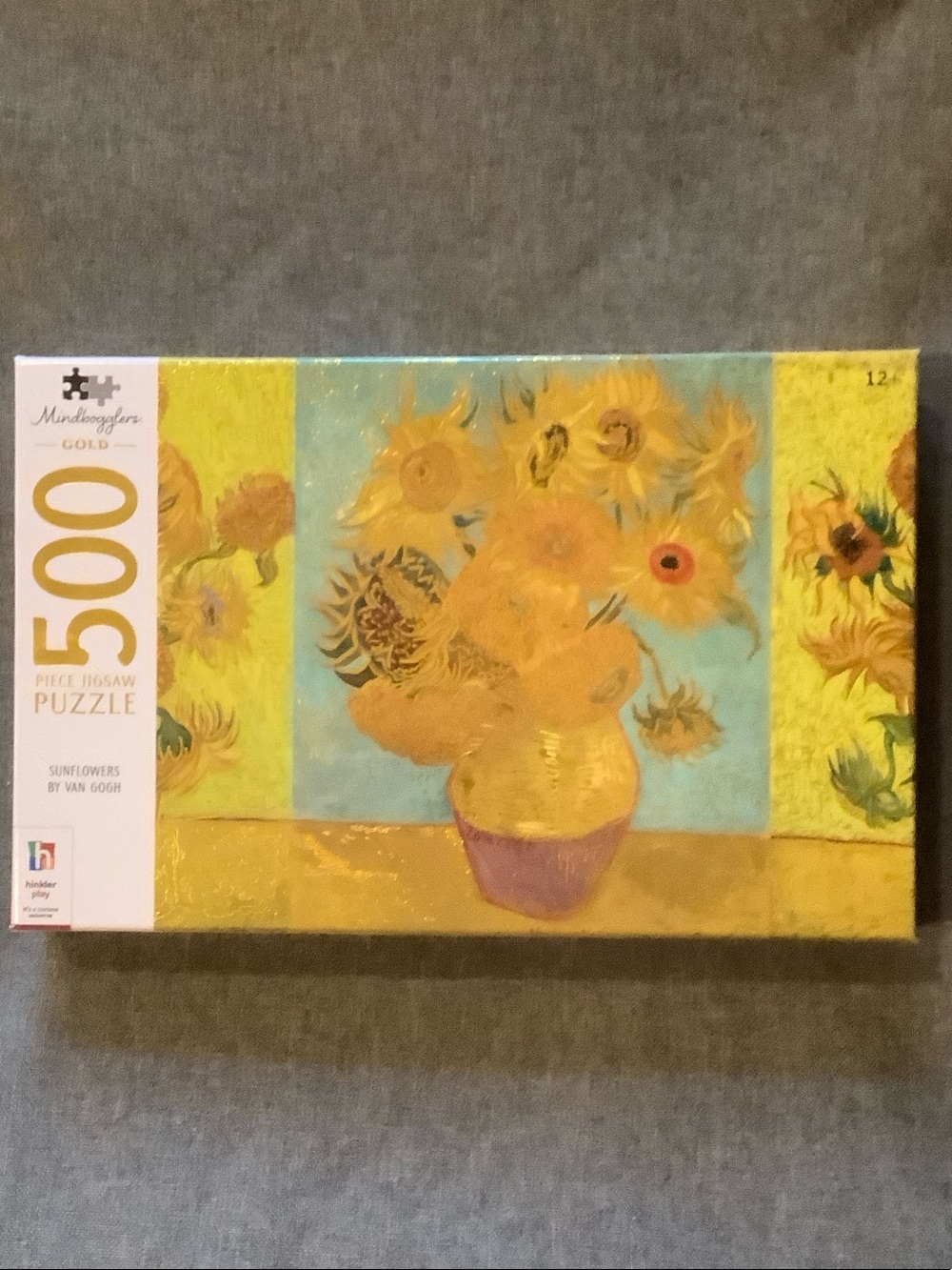 500-Piece Sunflowers By Van Gogh Puzzle by Mindbogglers Gold